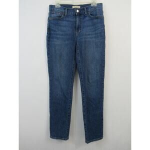 Madewell Size 27 The Slim BoyJean Medium Blue Denim Jeans Casual Hemp Cotton